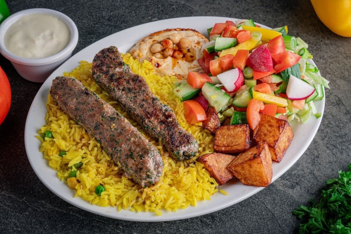 Kafta (Kabab) Rice Plate
