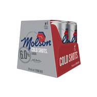 Molson Cold Shots 6.0 (4 Can x 222 mL)