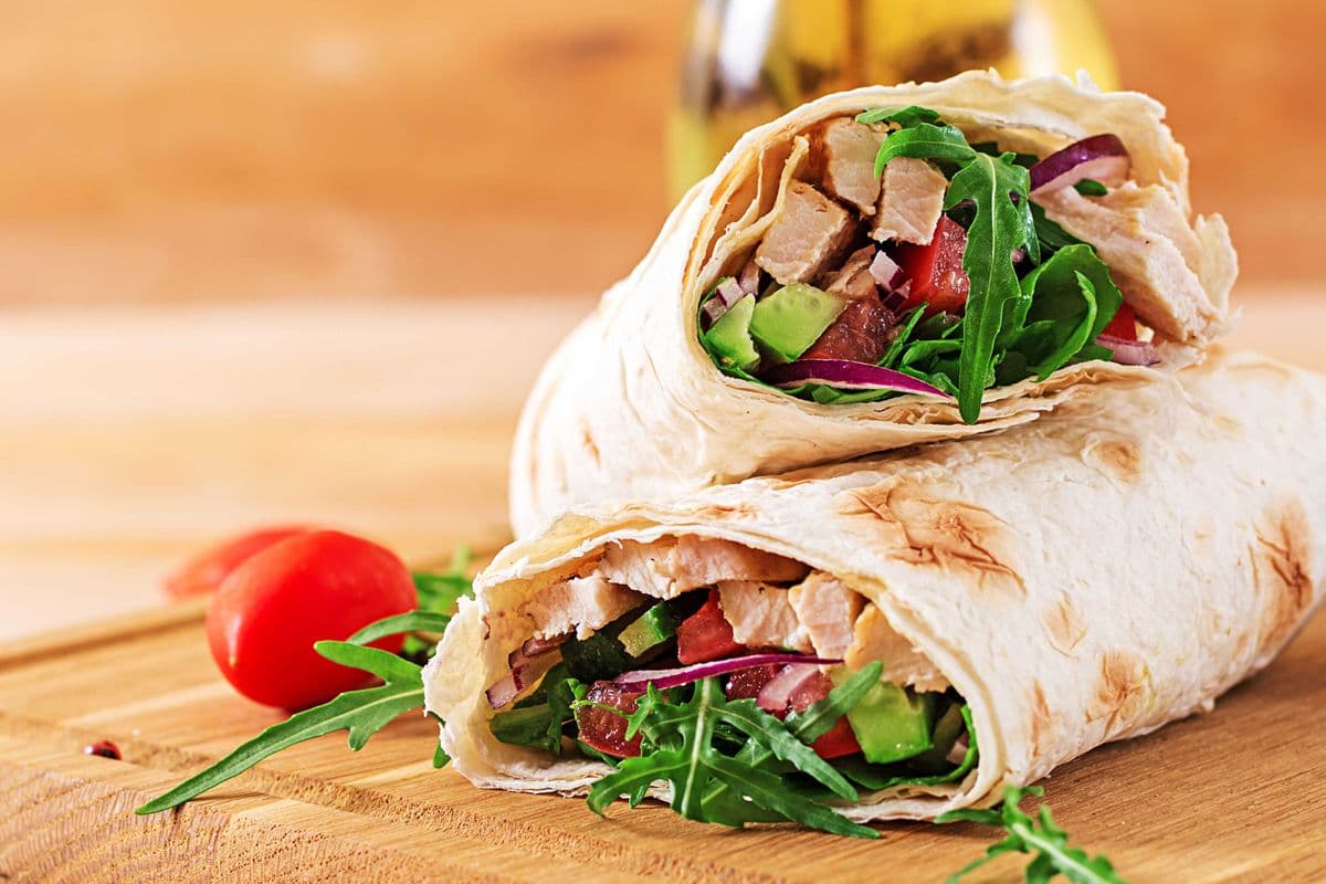 12" Large Chicken Shawarma Wrap