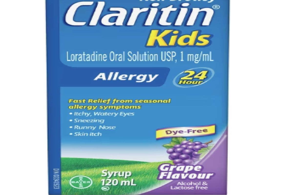 CLARITIN NON-DROWSY SYRUP KIDS GRAPE FLAVOR DYE-FREE 120ML PACK (120 ML)