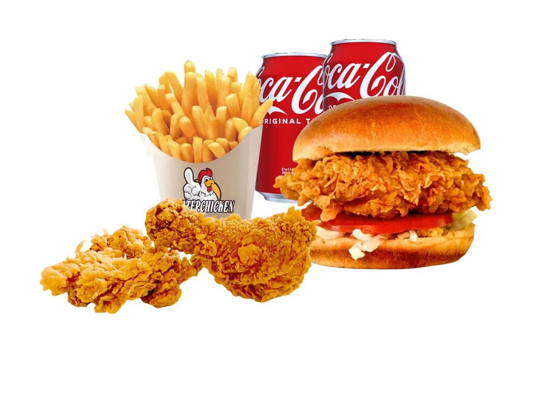 Crispy Chicken Burger & 2 Pc Fried Chicken Combo