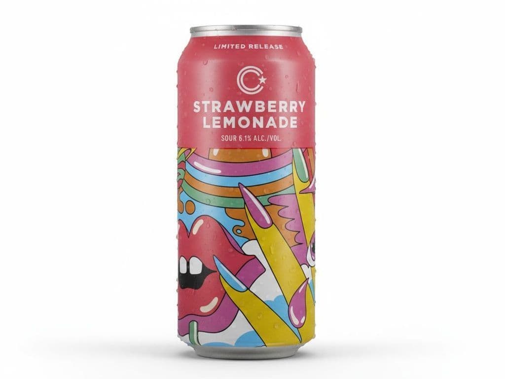 Collective Arts Brewing - Strawberry Lemonade SOUR, Individual 473ml beer can (6.1% ABV)