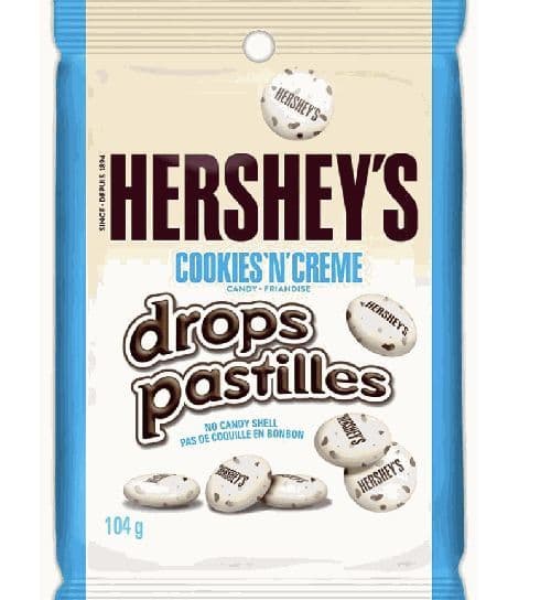 Hershey’s Cookies N’creme Drops Pastilles 104g