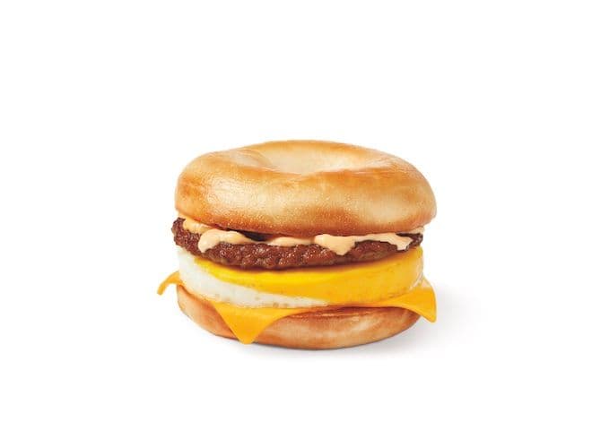 Spicy Habanero Sausage Bagel Breakfast Sandwich