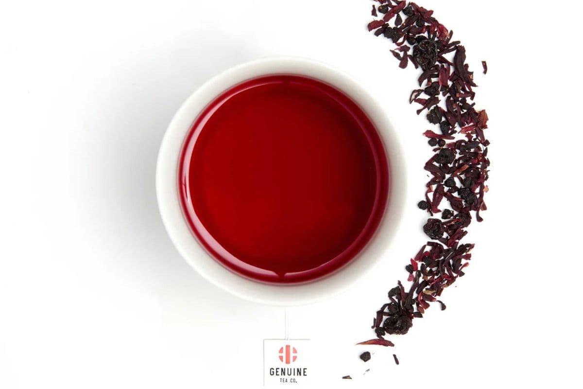 Elderberry Hibiscus Iced Tea (16 oz)