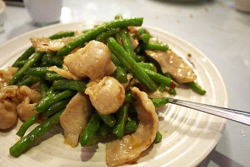 Pork Jowl with String Beans in Spicy XO Sauce / XO豬頸脊四季豆