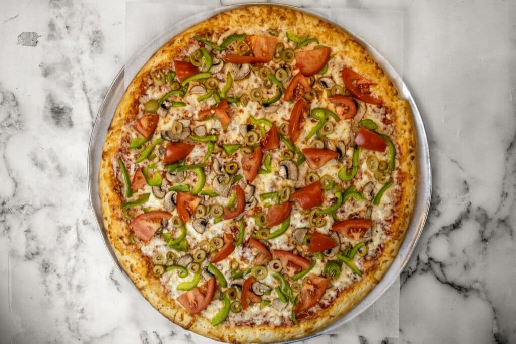 Extra- Large Vegetarian (Green Olives, Mushrooms, Tomato, Green Pepper)