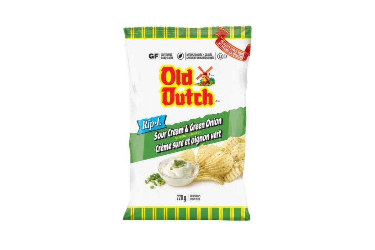 Old Dutch- Rip-L - Sour Cream & Green Onion Chips (220 g)