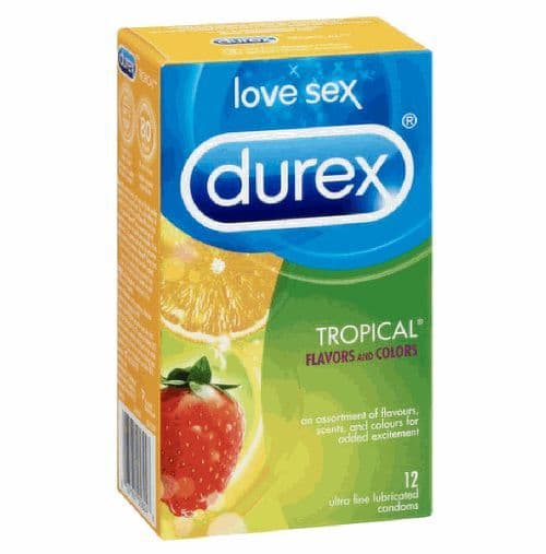 Durex Condoms Tropical Flavours & Colors