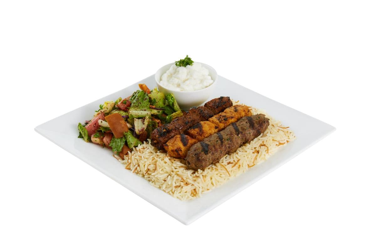 Mixed Beef & Chicken Shawarma Plate