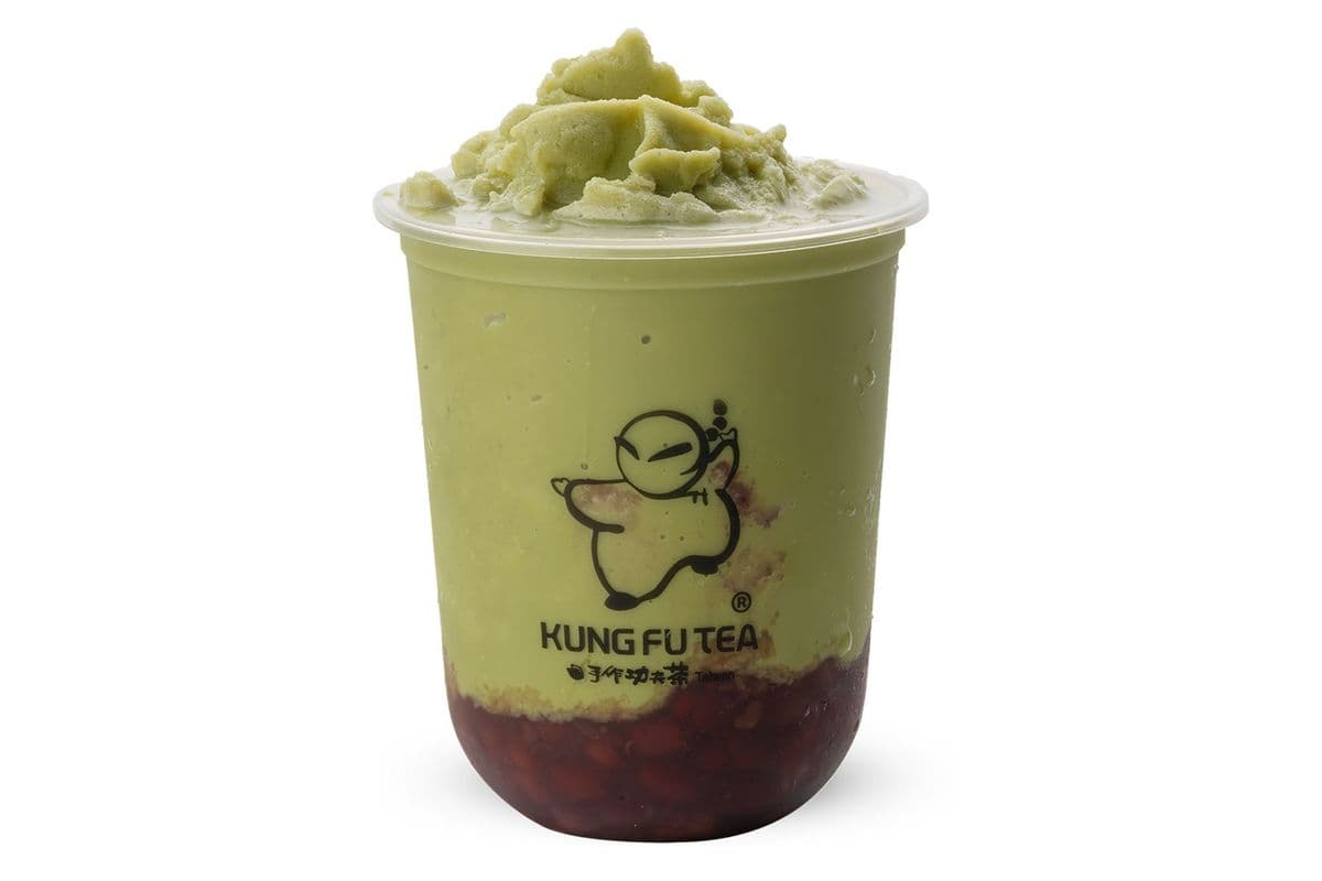 Matcha Slush with Red Bean (Cold)