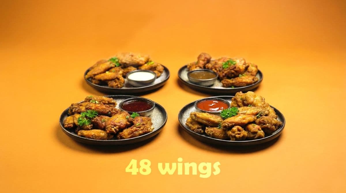 48 Wings - 4 Flavor + Dip
