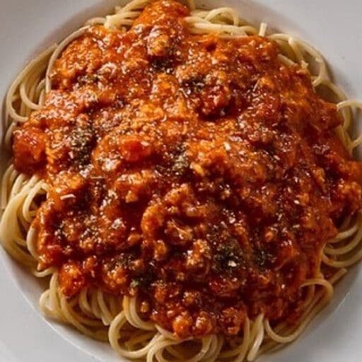 Spaghettini bolognaise modérée / Moderate Spaghetti Bolognese