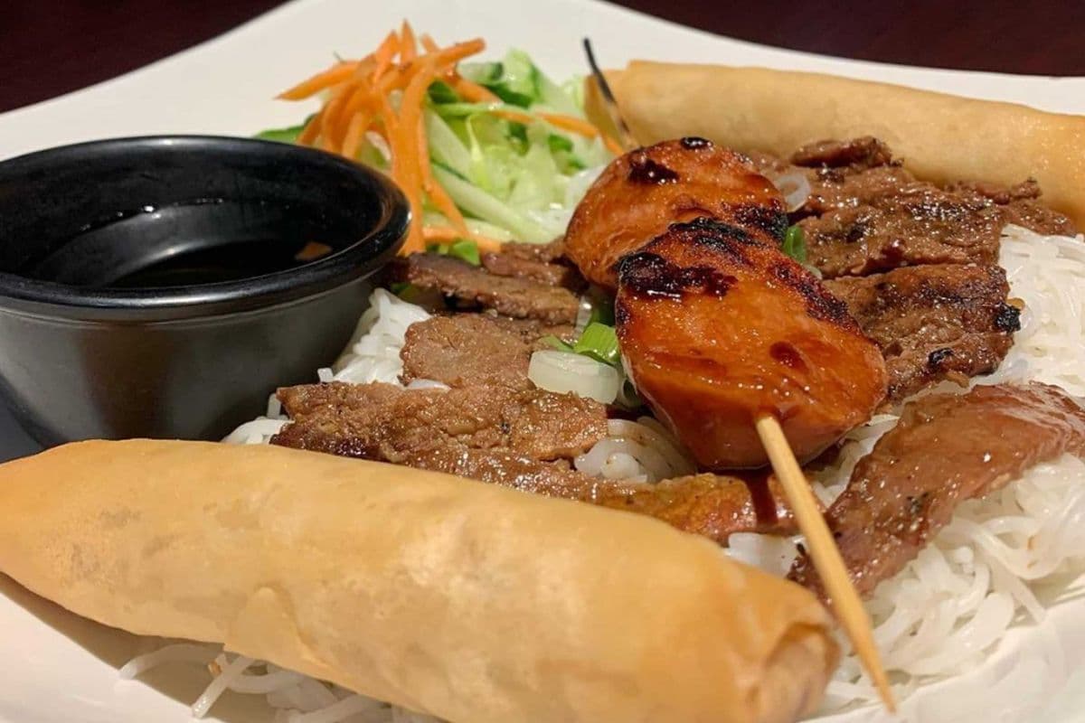 39. Combo of Pork Meat Balls, Grilled Lemongrass Pork