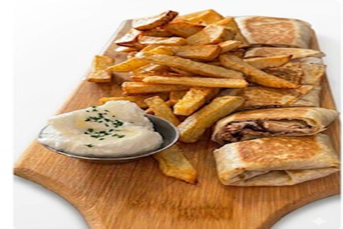 Saj Beef Wrap with Fries