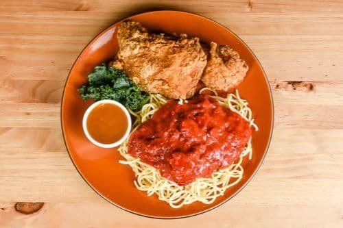 CS2 Spaghetti et Poulet (2 mcx) / Spaghetti and Chicken (2 pcs)