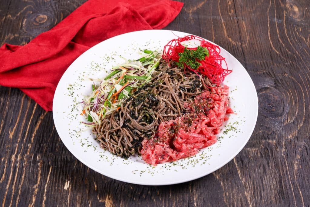 육회비빔국수 / Beef Tartare with Noodle Salad