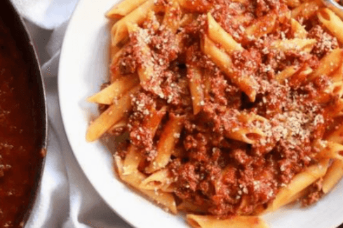 Penne with Meat Sauce