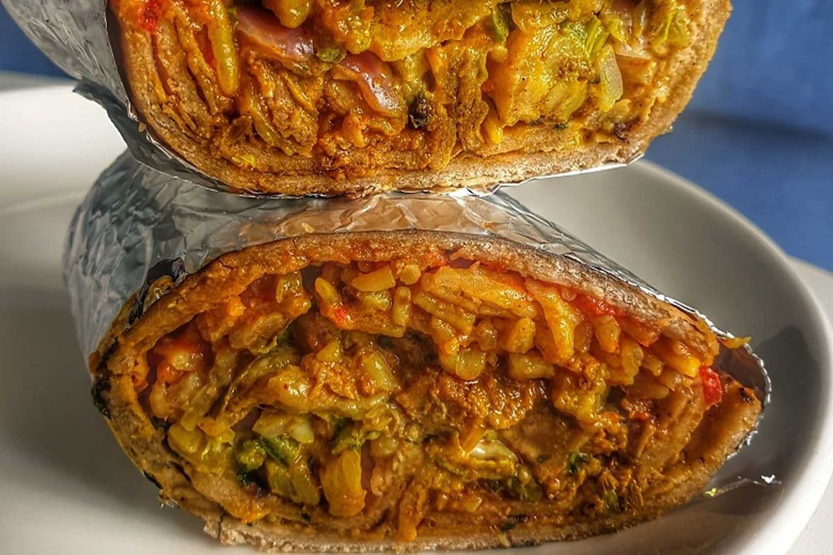 LARGE Spicy BEEF STEAK MASALA BURRITO