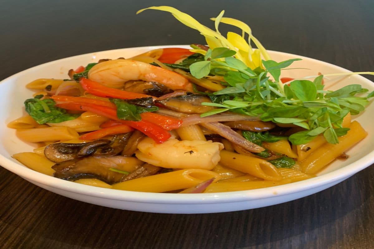 Teriyaki Prawn Penne