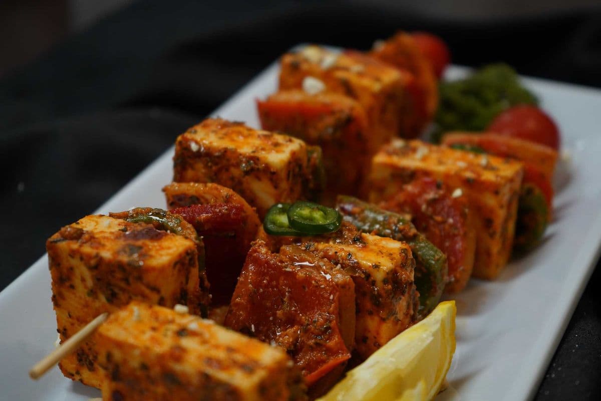 Paneer Vegetable Skewers (Un-Cooked)
