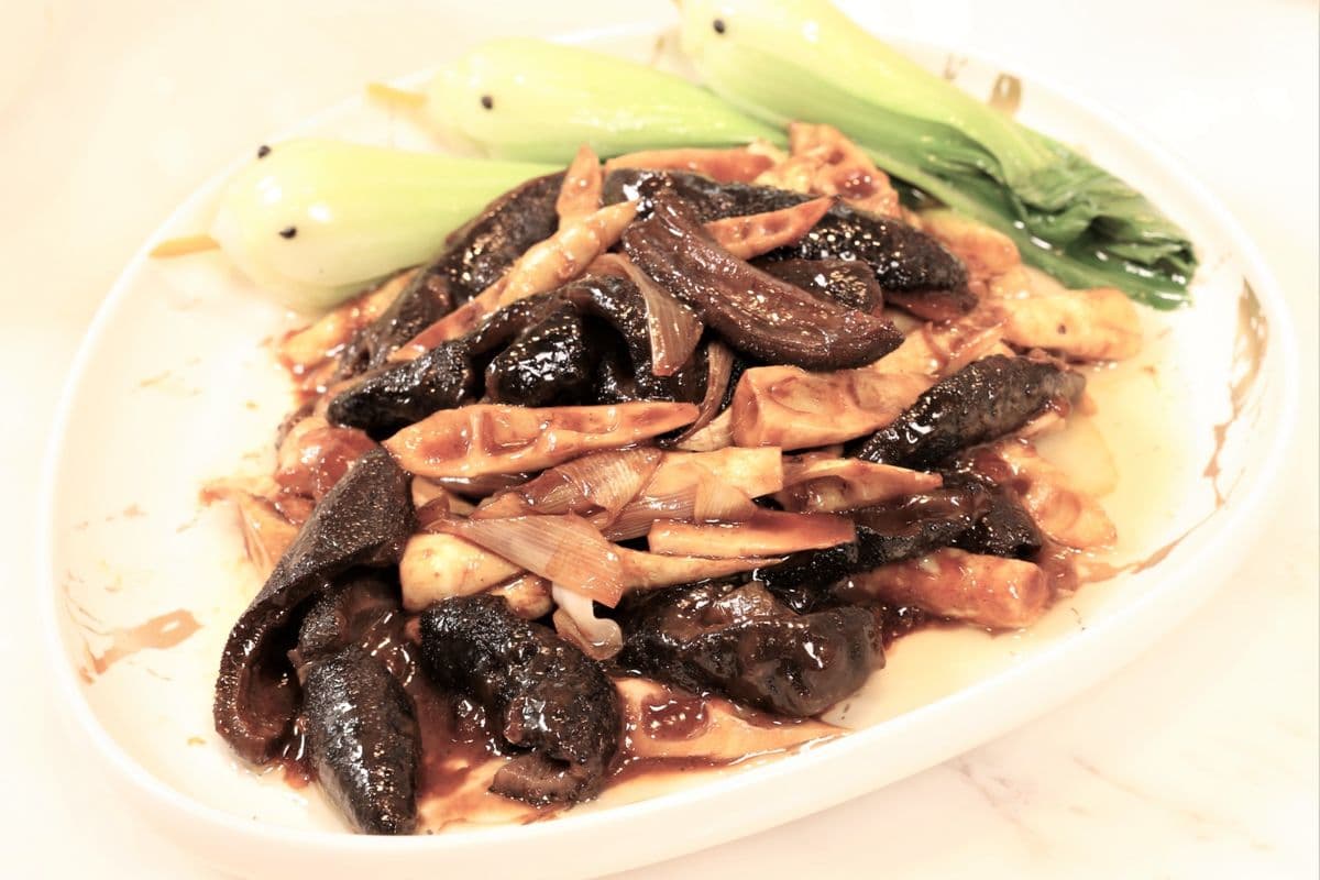 213. Braised Sea Cucumber with Fresh Bamboo - 鲜竹笋烧海参