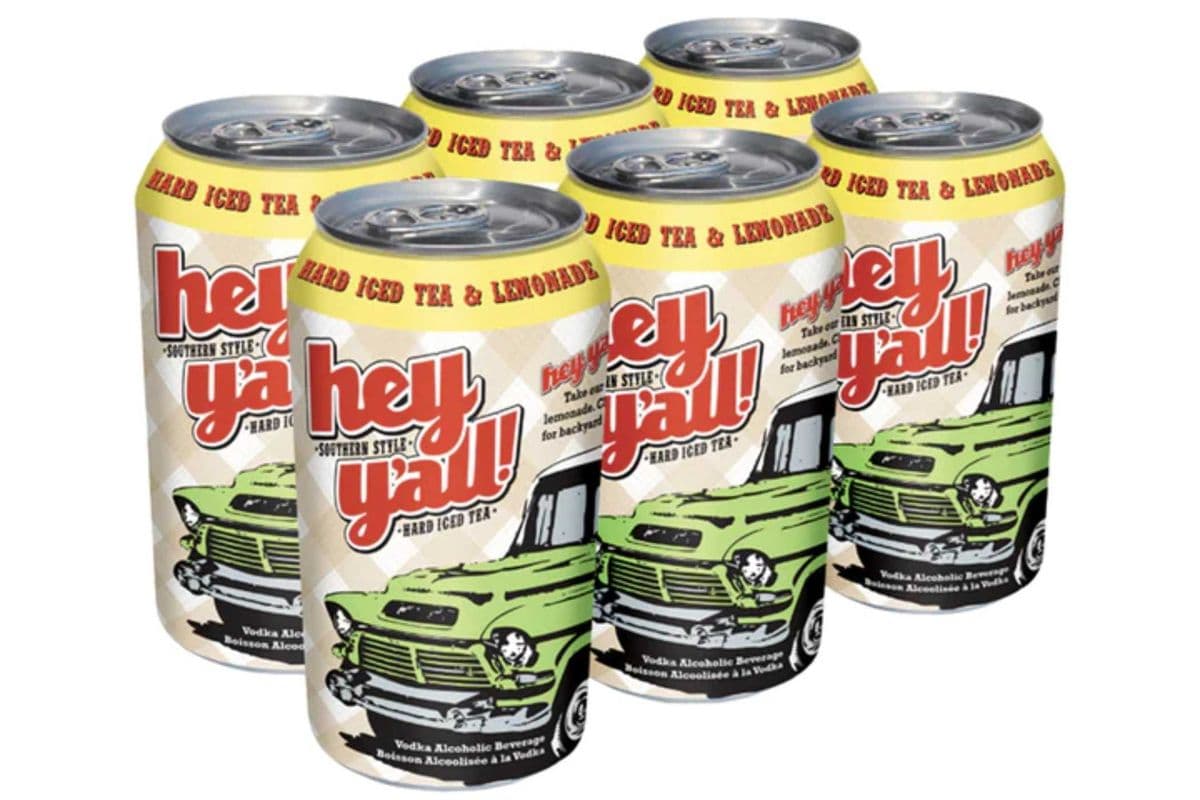 Hey Y'all Hard Iced Tea Lemonade (6 x 341 ml Cans)