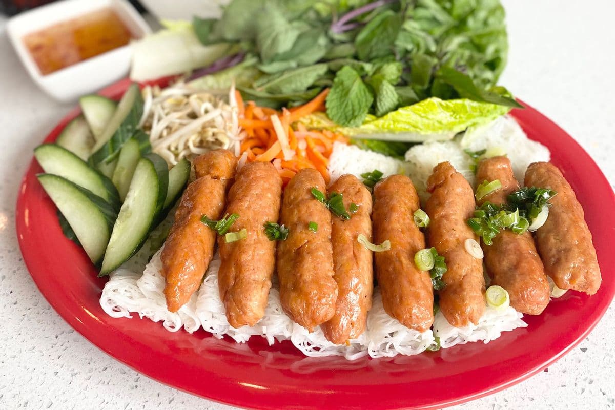 WR5. Grilled Charbroiled Pork Thin Vermicelli (Banh Hoi and Nem Nuong)