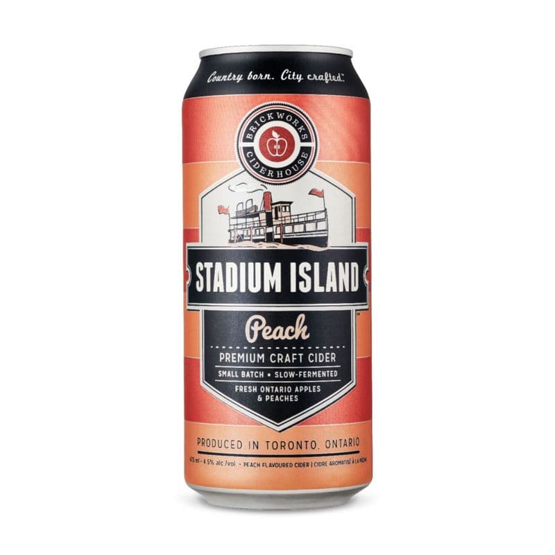 Brickworks Stadium Island Peach Cider (473 ml)