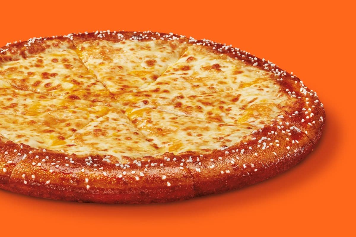 Medium Cheese Pretzel Crust Pizza made with Cheese Sauce