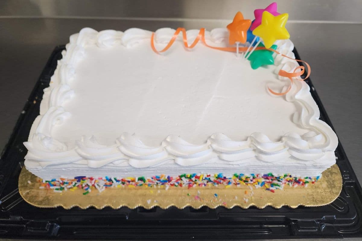 1/4 Slab Vanilla Celebration Cake