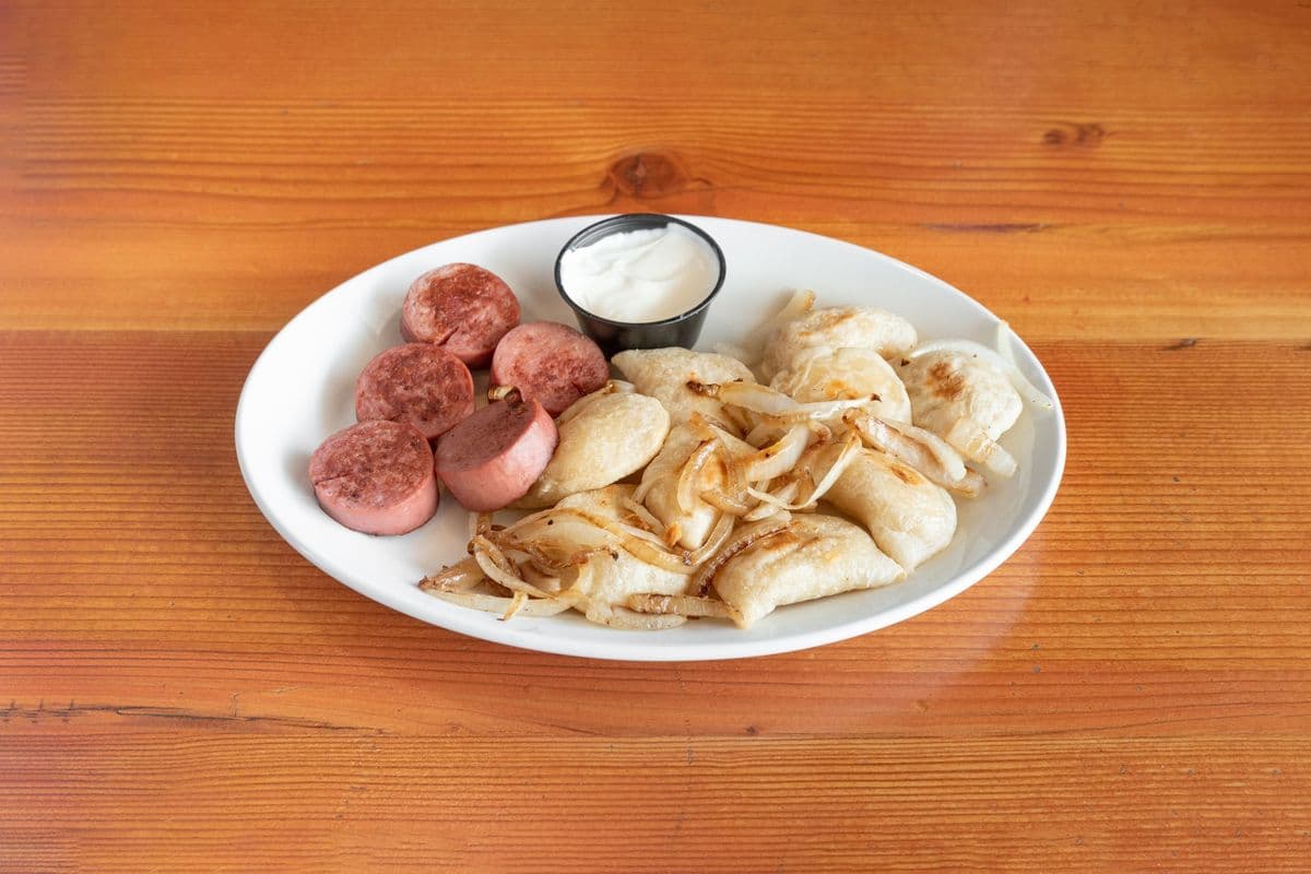 Perogies and Grilled Kolbassa