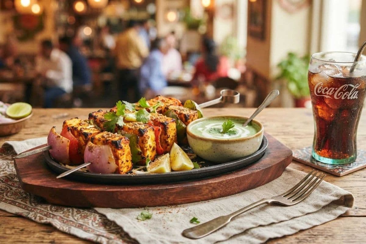 Veg Tandoori Combo (Tandoori Paneer Tikka (15 Pcs), Mint Chutney and Soft Drink)