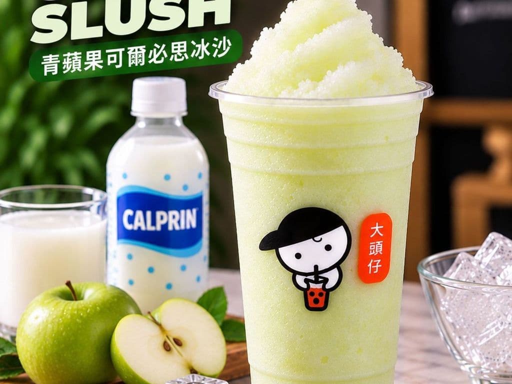 Green Apple Calprin Slush (青蘋果養樂多冰沙)