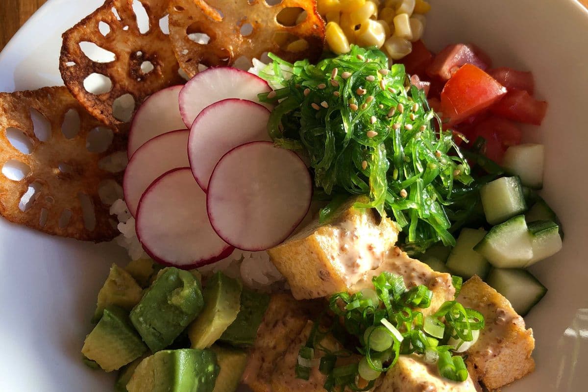 D1D. Poke -- Crispy Tofu Poke (Salad) (V)