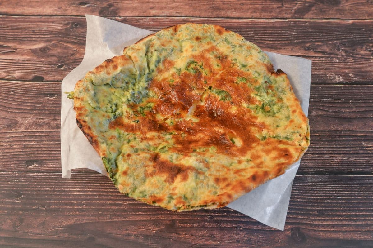 Stuffed Spinach Cheese Naan