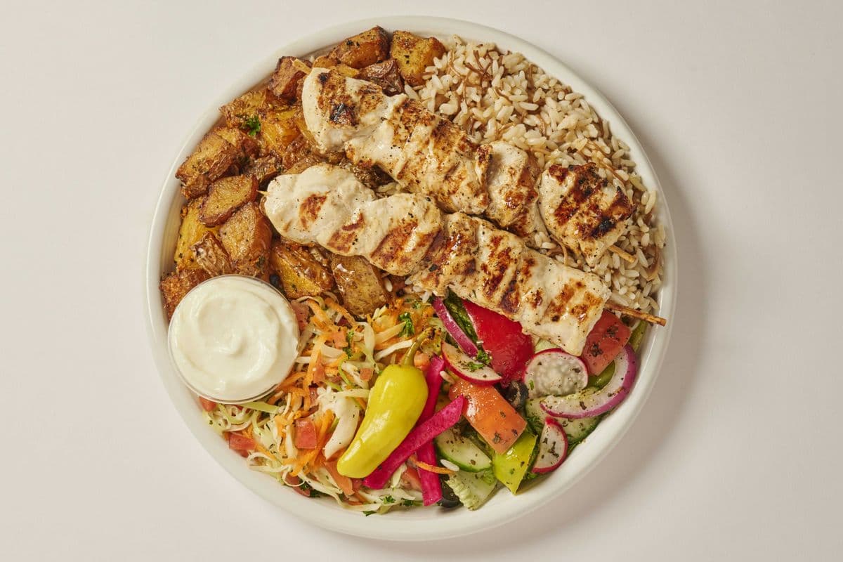 Assiette brochette de poulet / Chicken Skewer Plate