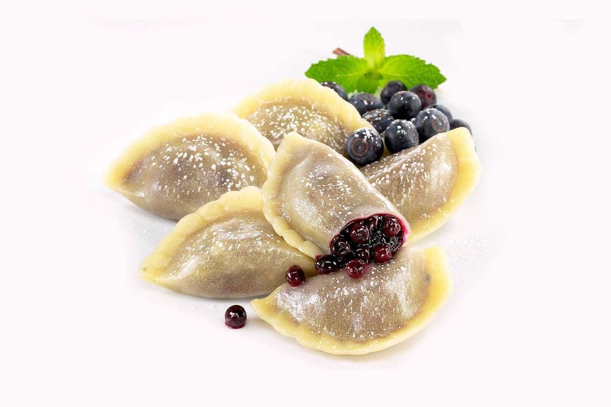 Nine Pieces of Perogies with Blueberry