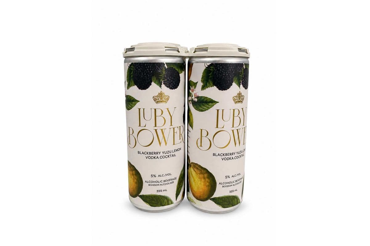 Luby Bower Blackberry Yuzu Lemon Vodka Cocktail (MADE IN CANADA) (4 x 355ml)