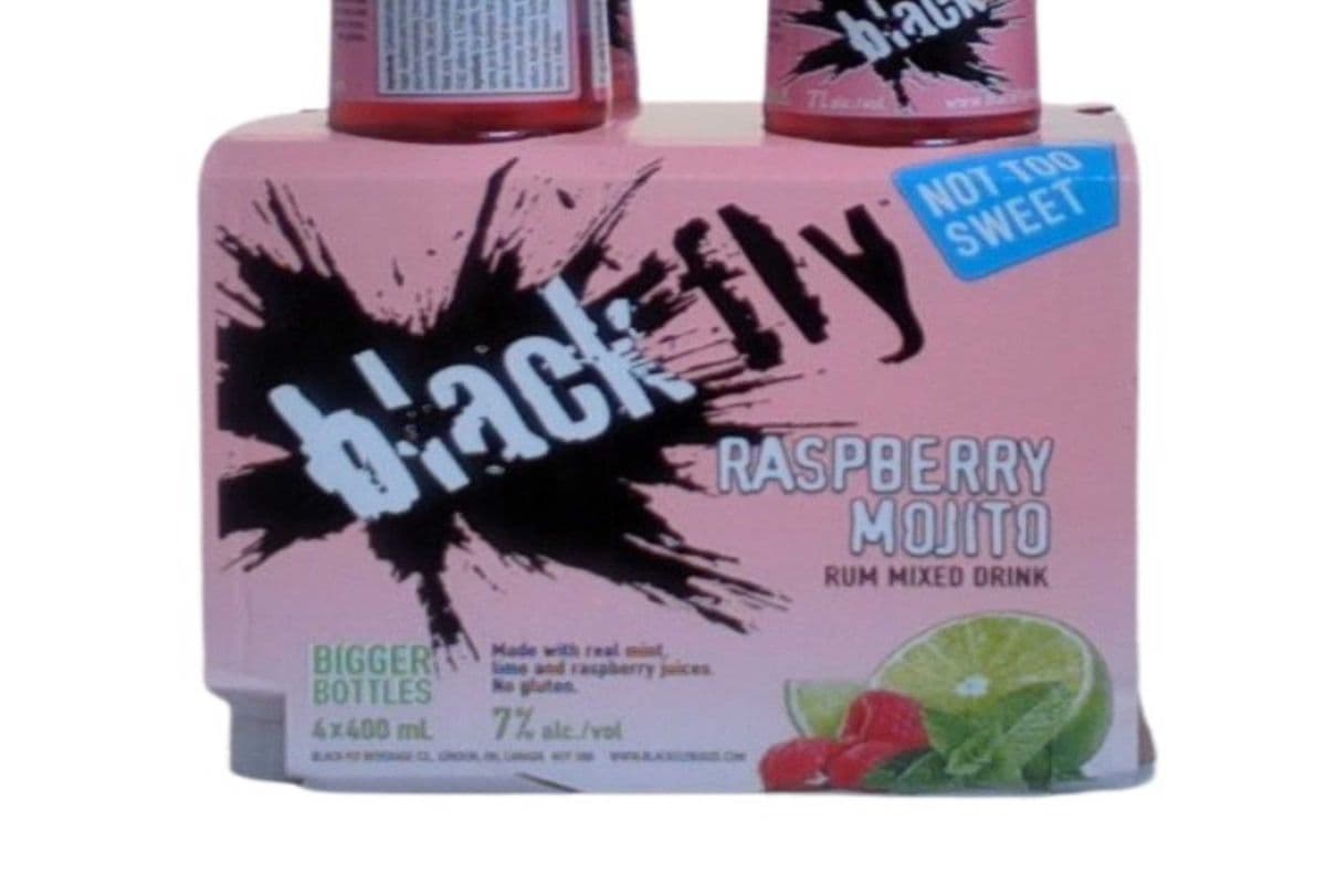 BLACK FLY RUM MOJITO RASPBERRY 4*355ML (1 x 4BOTTLE )