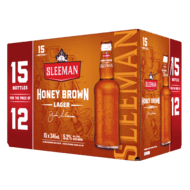 Sleeman Honey Brown Lager (15 Bottle x 341 mL)