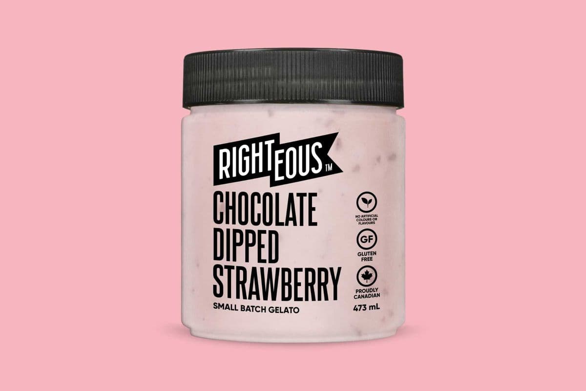 Chocolate Dipped Strawberry Gelato (473mL)