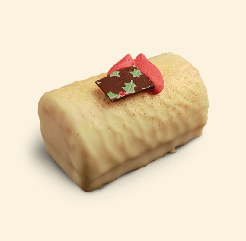 Cranberry Yule Log Cake