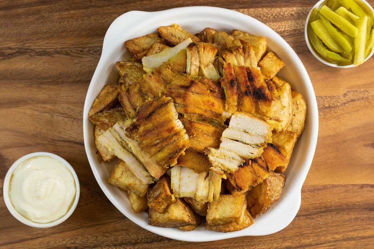 Potato with Chicken Shawarma