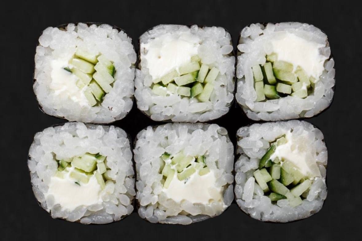 Cucumber and Cream Cheese Maki Roki (6 pcs)