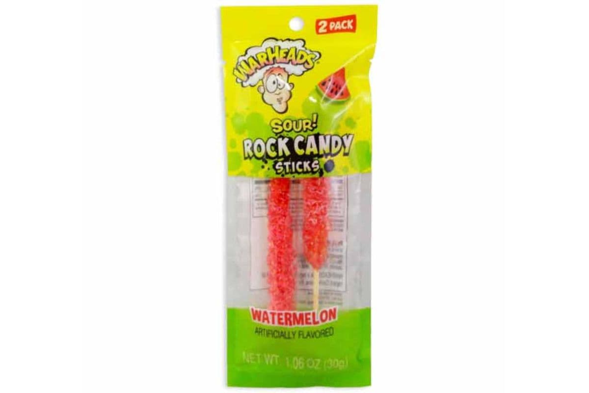 Warheads Christmas Sour Watermelon Rock Candy Sticks (2 Pack)