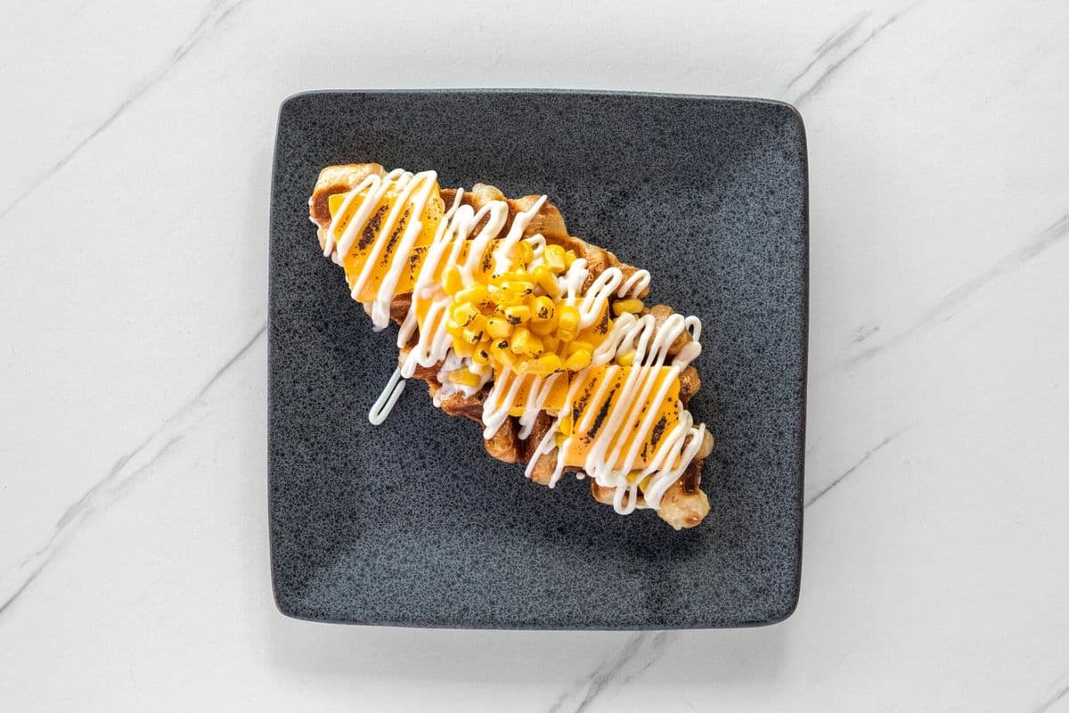 Corn Cheese Croffle