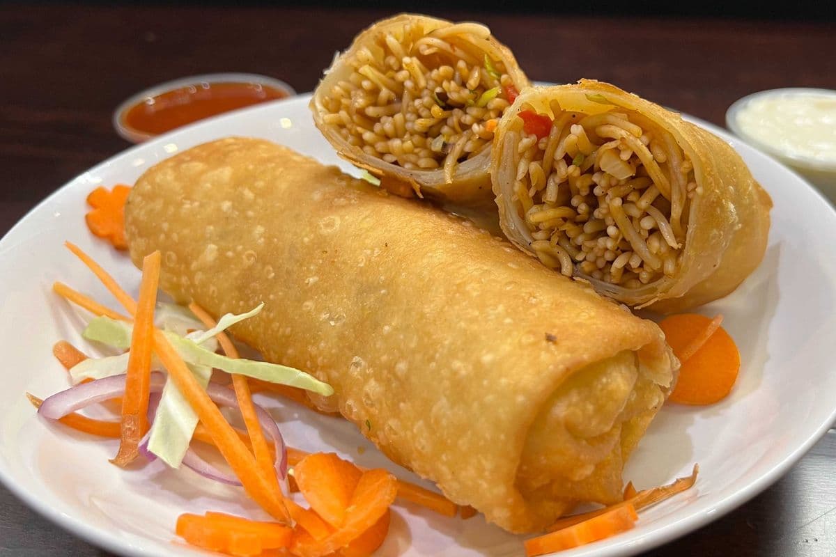 Noodle Spring Roll (Veggie Delhi Style Spring Rolls)