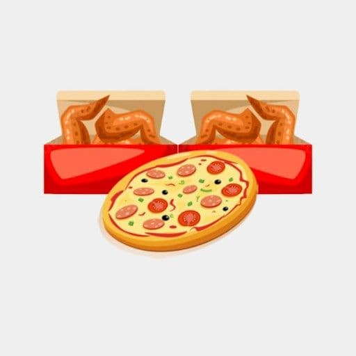 1 Pizza and 2 lbs of Wings - Large
