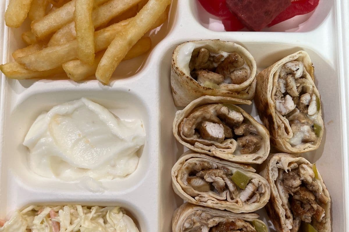 Arabic chicken shawarma platter
